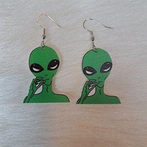 Creative Alien Acrylic Earrings